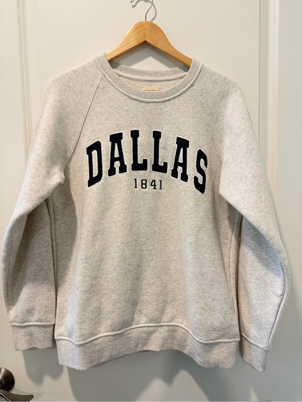 Thread & Supply Cream Fabric Label Sweatshirt Tag